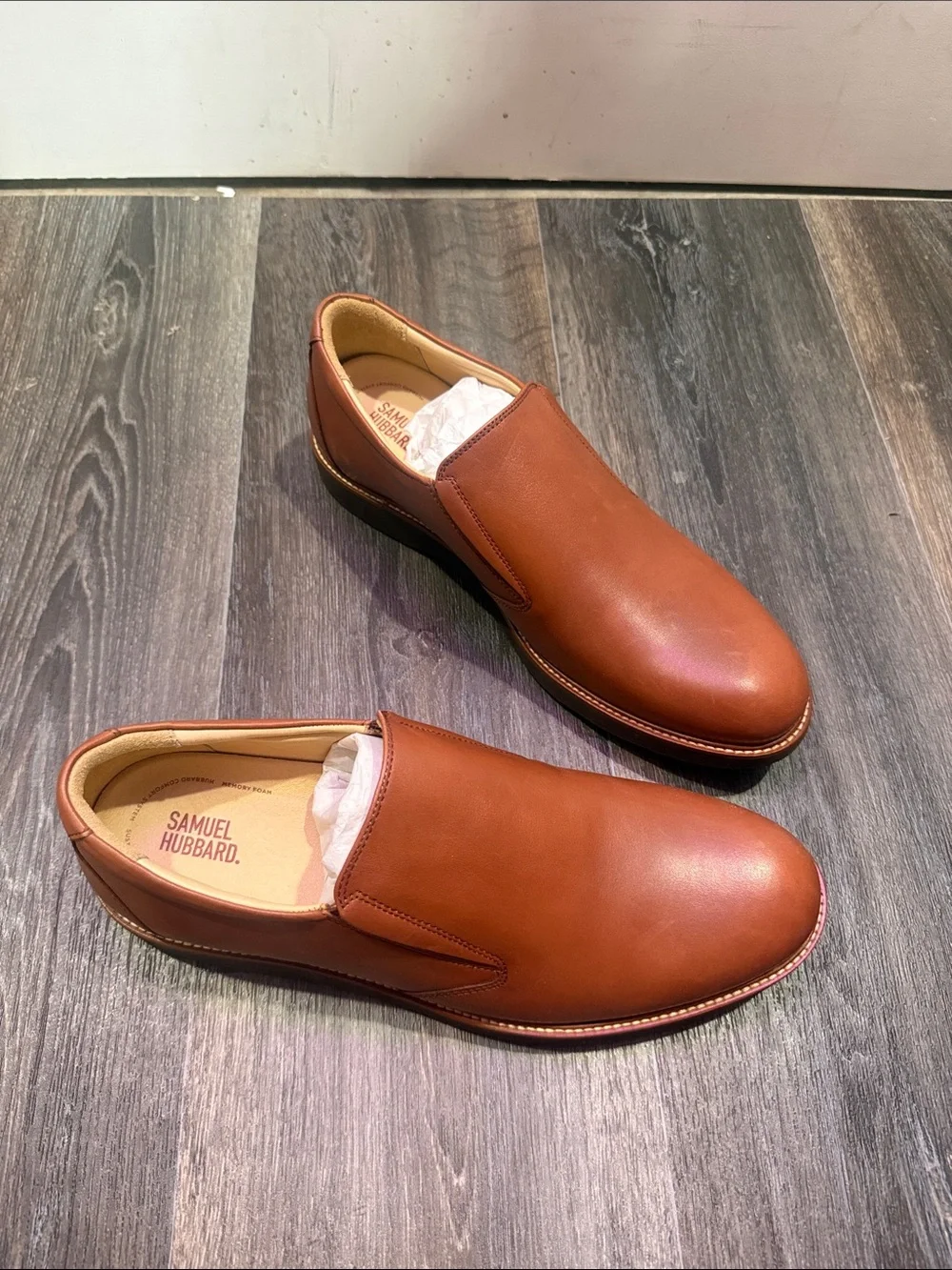 Samuel Hubbard Frequent traveler loafer in whiskey tan leather • Sz 11.5